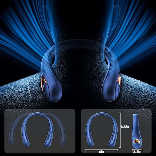 Techsuit Ανεμιστηράκι Λαιμού Χωρίς Πτερύγια Μπλε