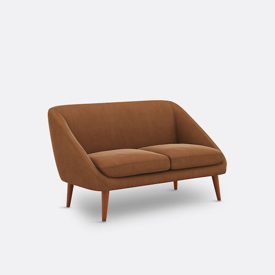 Doppelsitzer Sofa Samt Orange 130x80x80cm