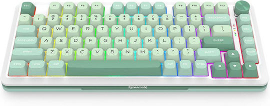 Redragon Cyrus K681CGC PRO Drahtlos Gaming Mechanische Tastatur 75% mit Benutzerdefiniert Silber Schaltern und RGB-Beleuchtung (Englisch US) Weiß
