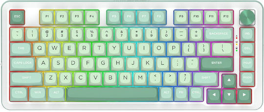 Redragon Cyrus K681CGC PRO Drahtlos Gaming Mechanische Tastatur 75% mit Benutzerdefiniert Silber Schaltern und RGB-Beleuchtung (Englisch US) Weiß