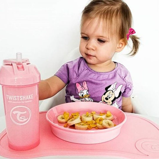 Twistshake Παιδικό Ποτηράκι από Σιλικόνη Ροζ 360ml για 6m+