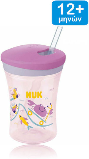 Nuk Baby Cup Action Cup made of Plastic Pink Octopus 230ml for 12m+m+