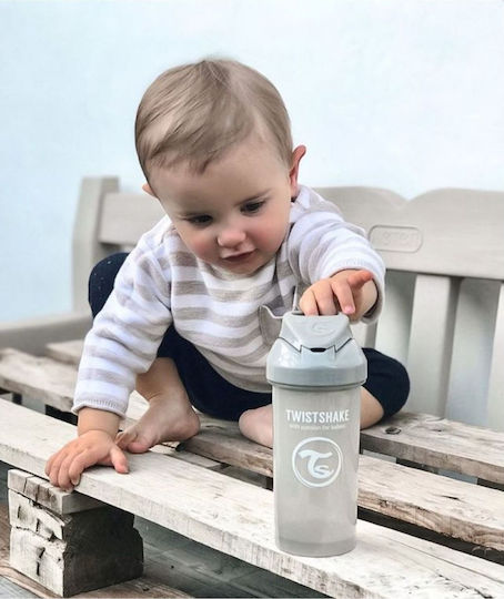 Twistshake Baby Cup Straw Cup made of Plastic Gray 360ml for 6m+m+