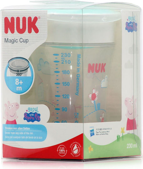 Nuk Παιδικό Ποτηράκι Magic από Πλαστικό Λευκό 230ml για 8m+
