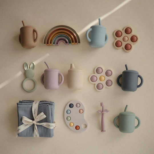 Mushie Baby Cup made of Silicone Beige 175ml for 6m+m+