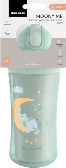 Kikka Boo Παιδικό Ποτηράκι από Σιλικόνη Πράσινο 220ml για 8m+