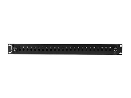 Lanberg Optical Patch Panel for Rack 1U 19" with 24 Ports Black
