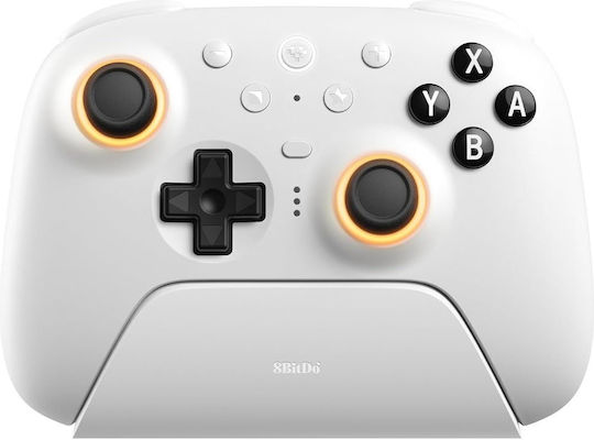 8Bitdo Ultimate 2 Ασύρματο Gamepad με Hall Effect Sticks για PC / Switch / Switch 2 Λευκό