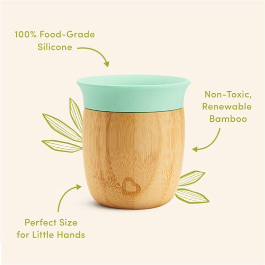 Munchkin Παιδικό Ποτηράκι από Bamboo Πράσινο 150ml για 6m+