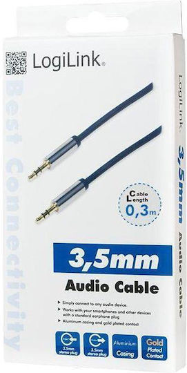 LogiLink 3.5mm Jack Cable Male - 3.5mm Male Blue 3m CA10300