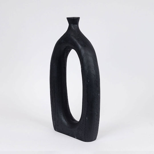 Wooden Black Vase 25x7xH48cm