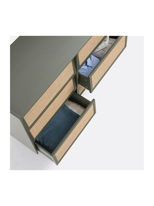 Chest of Drawers 6 Drawers Rattan
