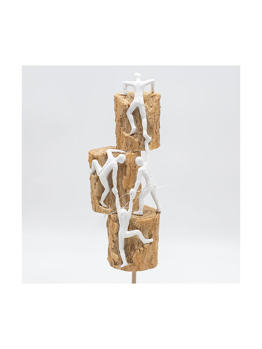 Dekorative Figuren Menschliche Figuren Klettern Polyresin Naturweiß 10,5x8x33cm