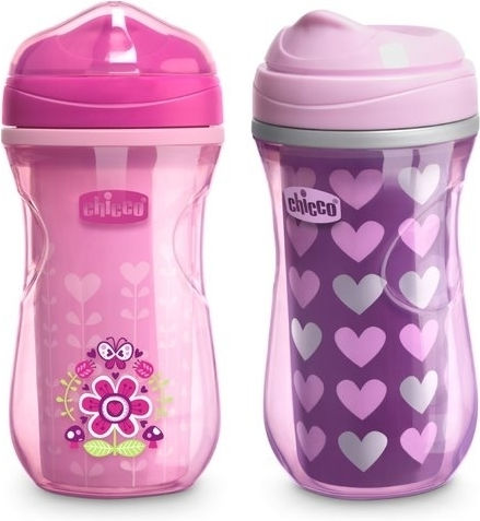 Chicco Kleinkinderbecher Active aus Plastik Rosa 266ml für 14m+m+