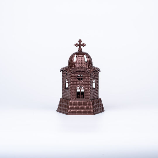 Vigil Oil Lamp Small Metallic Church 5 Different Shades Dimension 17 X 10 Cm