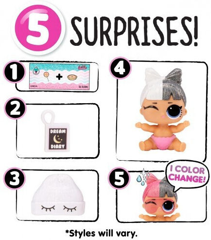 MGA Entertainment L.O.L. Surprise Glitter Color Change Lil Sisters Lol Surprise For 3+ Years (Miscellaneous Designs)