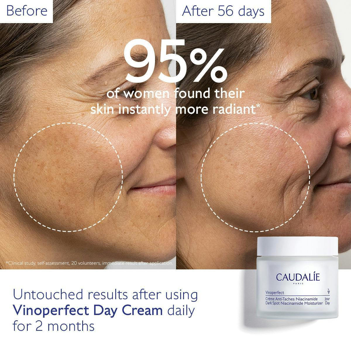 Caudalie Vinoperfect Κρέμα Προσώπου Ημέρας για Ενυδάτωση, Πανάδες & Λάμψη 50ml