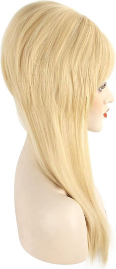 Fvcent Perucă Vintage Retro Stil Dreaptă Blondă Cu Breton Circumferință 50 Cm