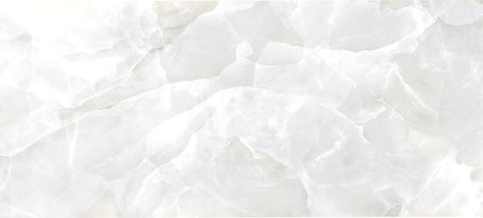 Fliesen Onyx Weiß Glänzende Oberfläche 60x120 cm