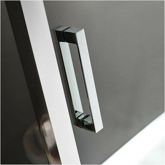 Schiebetür Duschkabine Axis Slider 181-184x185cm Sauberes Glas Chrom