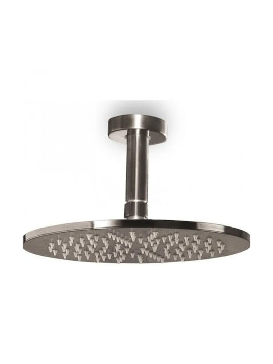Built-in Set Mixer Overhead Shower Head Hand Shower Armando Vicario Slim 2 Exits Black Brushed