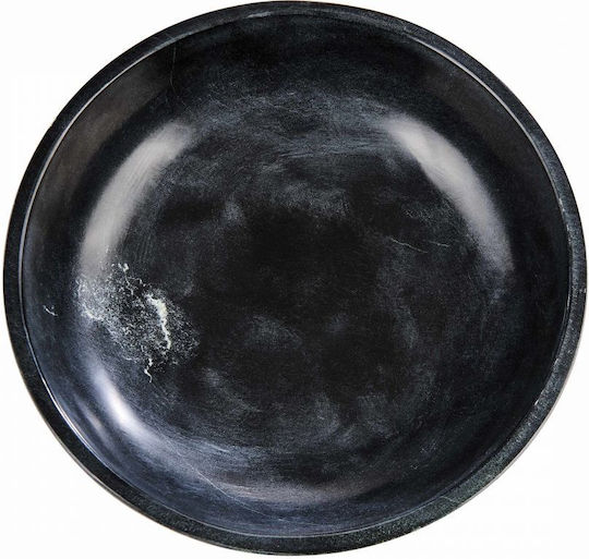 Seifenschale Steinbehälter für Seife D 25 cm Schwarz Steatit D 25 cm Höhe 6,5 cm