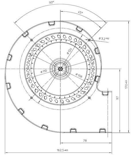 Φυγοκεντρικος Ανεμιστηρας Χωρου Ebm Ροή 140 M³/h