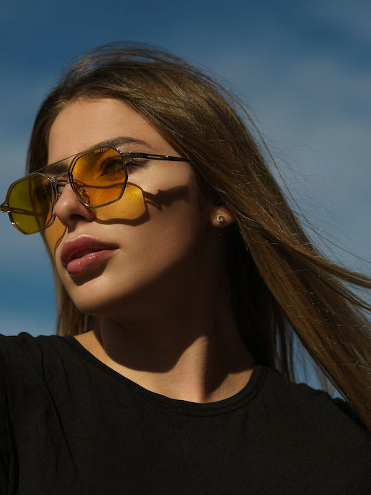 Silver Star Unisex Γυαλιά Ηλίου με Ασημί Σκελετό και Ασημί Polarized Καθρέφτη Φακό K39077Y