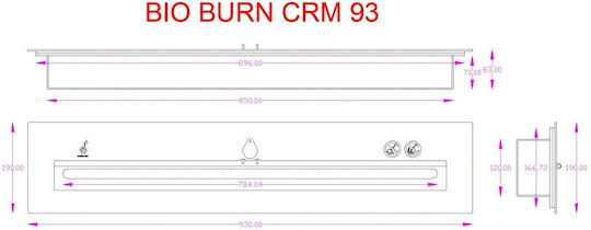 Καυστήρας Βιοαιθανόλης Κεραμικός Bio Burn Crm 93 Black Ecohot
