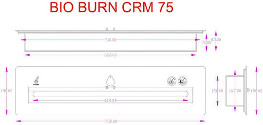 Bioethanol Burner Ceramic Bio Burn Crm 75 Black Ecohot