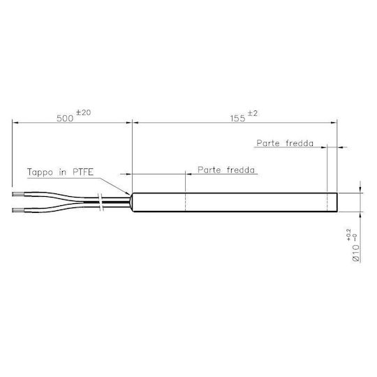 Отоплителна устойчивост за пелетна печка Дължина 155mm 300w La Nordica Dal Zotto Edilkamin Tmc