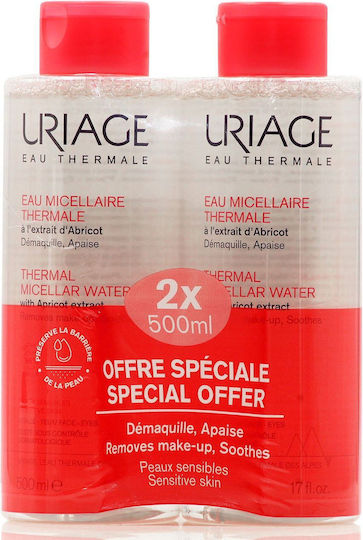 Uriage Thermal Micellar Water Makeup Remover Face 2x500ml