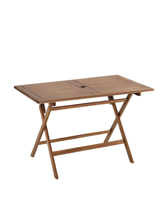 Τραπέζι Κήπου Nattera Greenville Πτυσσόμενο Μ120xπ70xυ72cm