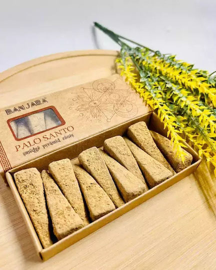 Aromatic Cones Palo Santo Banjara Pyramid Cones Natural Palo Santo 10 Pieces