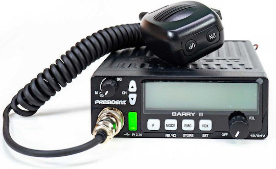 President Barry Ii Asc Vox 12/24v Car CB with Color Screen