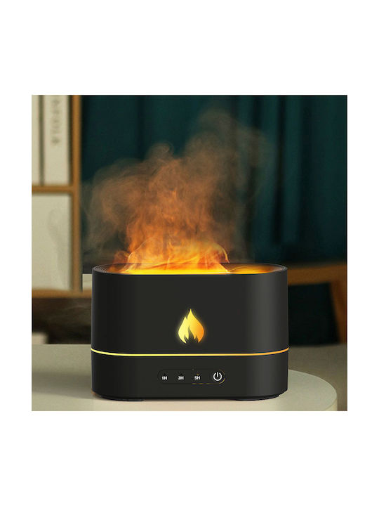 Система за Ароматерапия Флам Flame Aroma Diffuser Овлажнител Черен