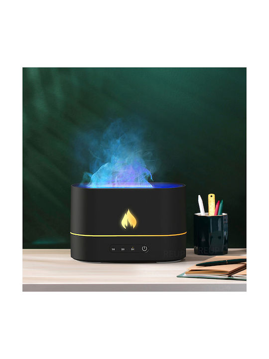 Система за Ароматерапия Флам Flame Aroma Diffuser Овлажнител Черен