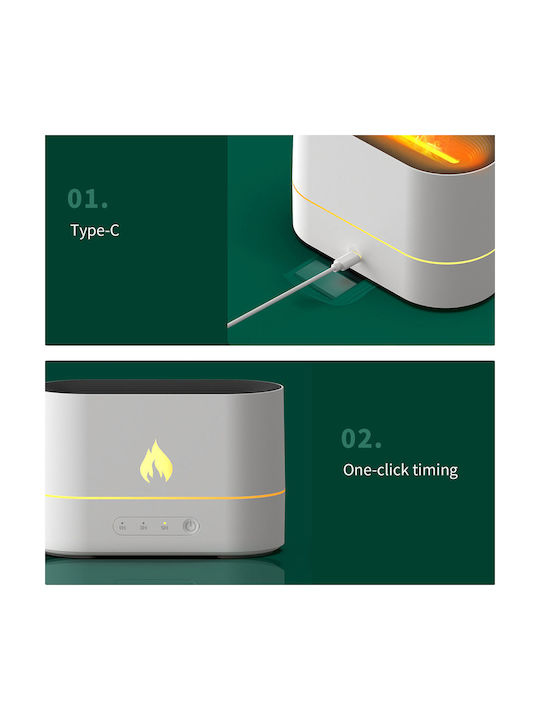 Aromatherapy Device Flame Aroma Diffuser Humidifier White