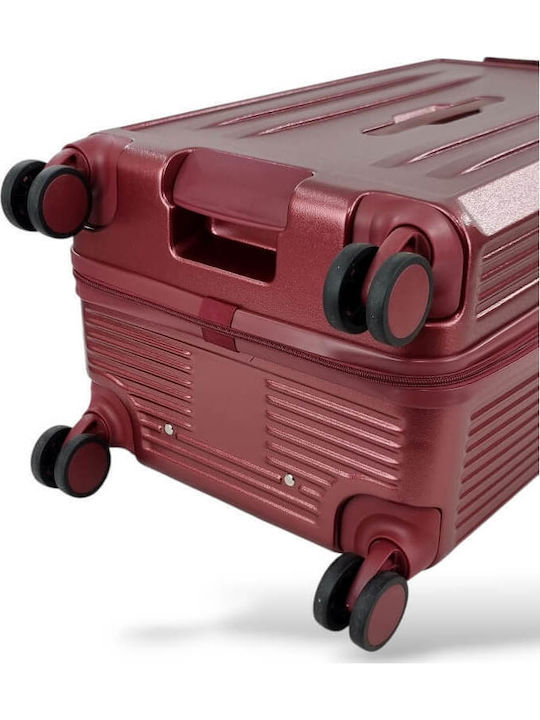 Modern Design – Medium Suitcase Forecast C879 Tsa Usb & 4 Wheels 65cm Burgundy