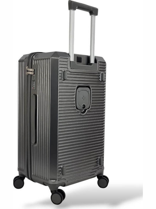 Modern Design – Medium Suitcase Forecast C879 Tsa Usb & 4 Wheels 65cm Gray