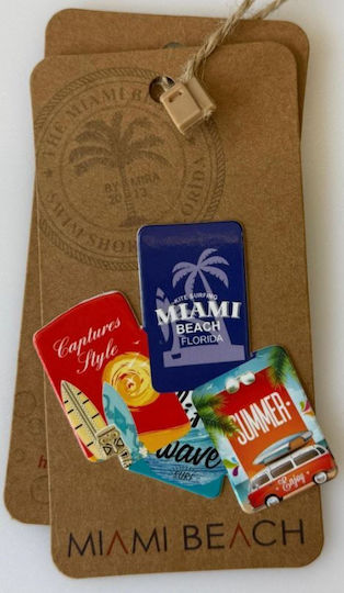 Miami Beach Πετσέτα Παραλίας Ζακάρ Σχέδιο Φύλλων Unisex 70x150 100% Βαμβάκι – Ροζ
