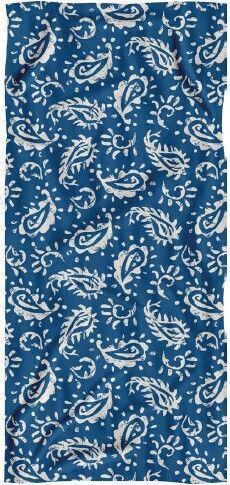 Miami Beach Strandtuch Unisex 70x150 Dunkelblau Blattmuster