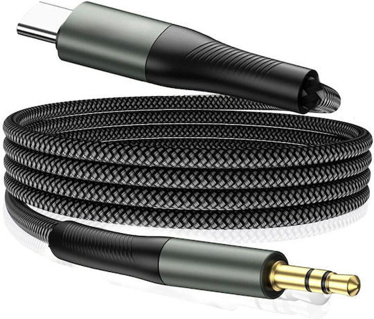 Techsuit Braided USB 2.0 Cable USB-C male - 3.5mm Γκρι 1m
