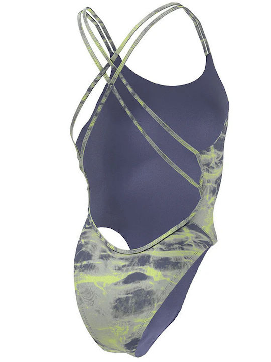 Spiderback Allprint Sport Costum De Baie Întreg Albastru (Diffused Blue)