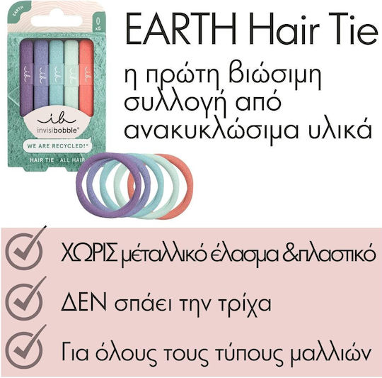 Invisibobble Ecotie Hair Tie Pastel Dream Λαστιχάκια Μαλλιών Παστέλ Αποχρώσεις 5 Τεμάχια