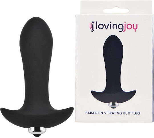 Loving Joy Paragon Πρωκτική Σφήνα με Δόνηση Μαύρη