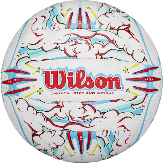 Beach Volley Ball Wilson Graffiti Peace White Blue Wv4008302xbof