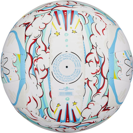 Beach Volley Ball Wilson Graffiti Peace White Blue Wv4008302xbof