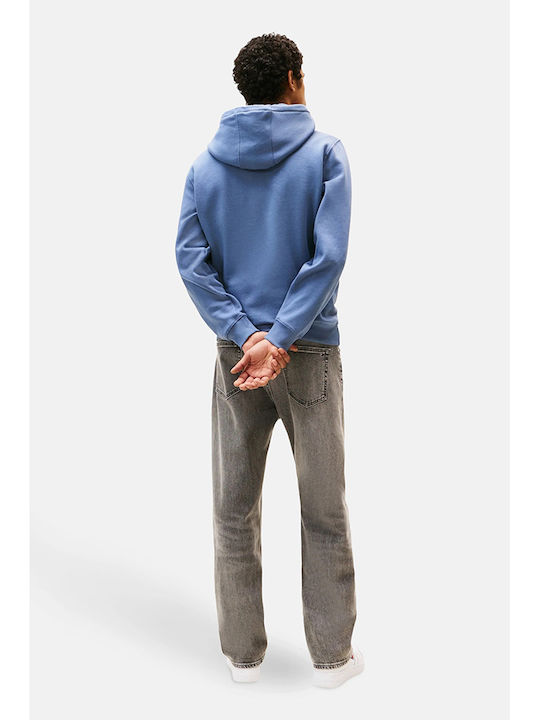 Flag Sweatshirt with Hood Light Blue