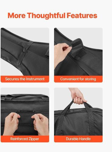Vevor Waterproof Soft Case for String Instruments 4/4 Black